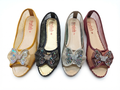 Glamour Butterfly Peep-Toe Flats | Airy Mesh Comfort Women’s Shoes | Peep-Toe Casual & Party Sandals